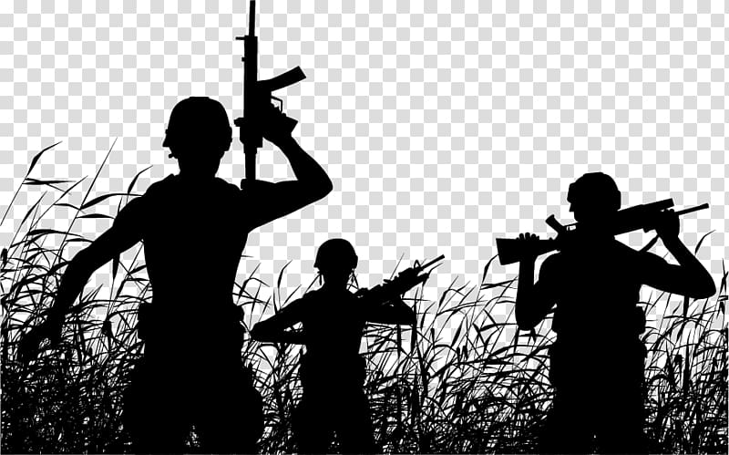 Soldier Silhouette Illustration, Soldier Silhouette transparent background PNG clipart