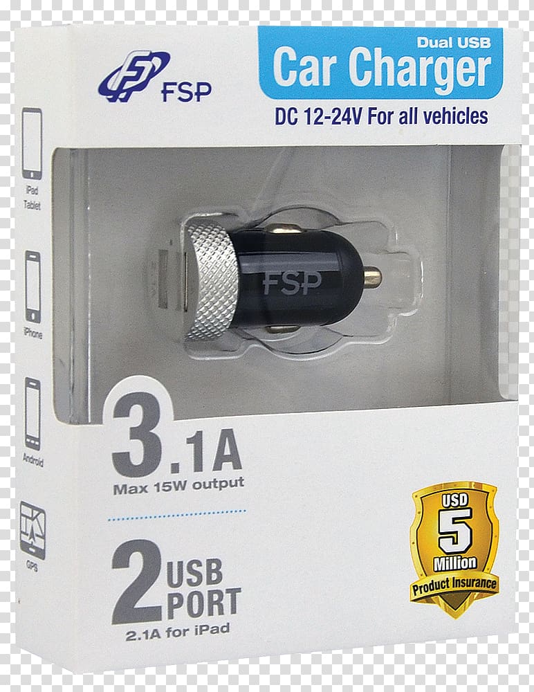 Battery charger Car USB FSP Group Vehicle, car transparent background PNG clipart