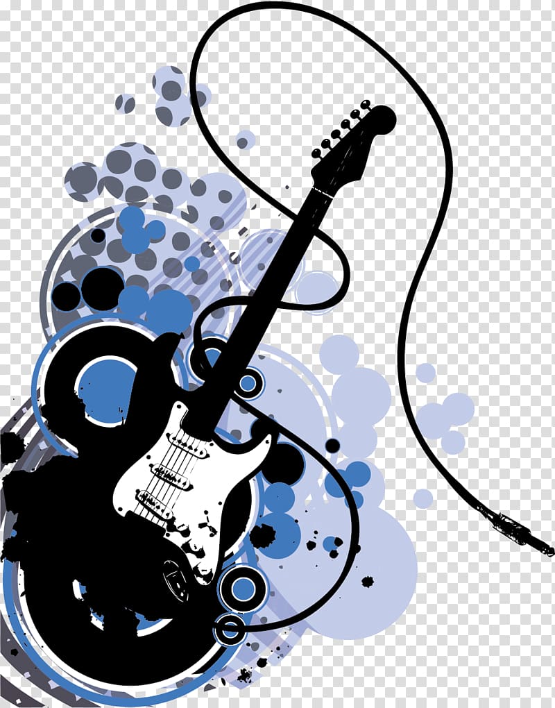 Resonator guitar Electric guitar Music , Electric guitar pattern elements transparent background PNG clipart