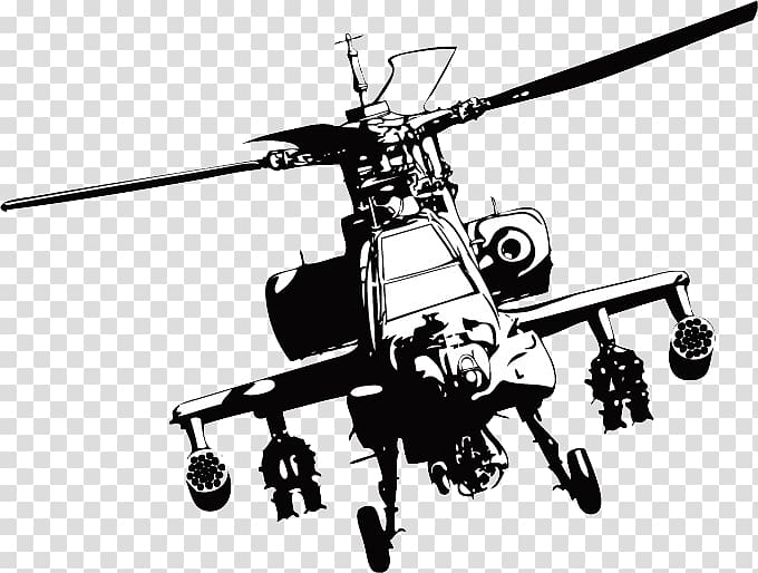 black helicopter art illustration, Boeing AH-64 Apache Helicopter , Black helicopters transparent background PNG clipart