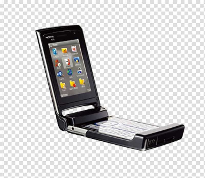 Nokia N93i Motorola Razr GSM 3G, Black flip phone transparent background PNG clipart