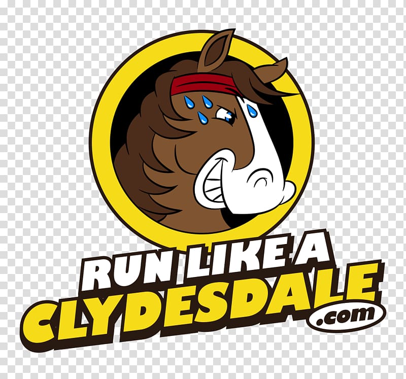 Rock \'n\' Roll Marathon Series Clydesdale horse Running Boston Marathon, run it buddy transparent background PNG clipart