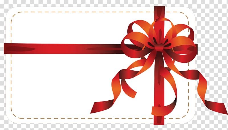 Gift card Ribbon Christmas, bowknot transparent background PNG clipart