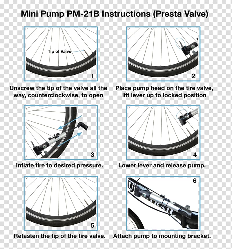 Bicycle Wheels Bicycle Pumps Presta valve Tire, Bicycle transparent background PNG clipart