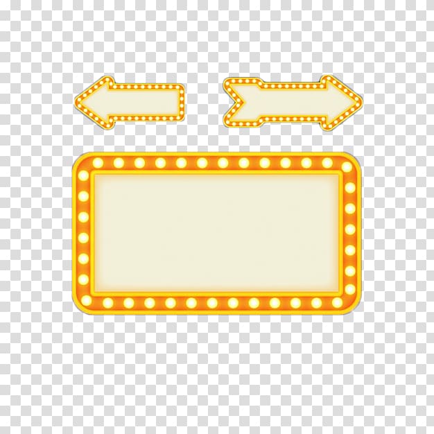 square yellow light board transparent background PNG clipart
