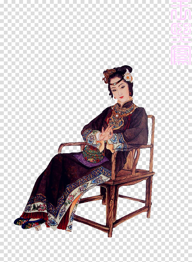 Dream of the Red Chamber Wang Xifeng Water Margin Granny Liu Lin Daiyu, 66 transparent background PNG clipart