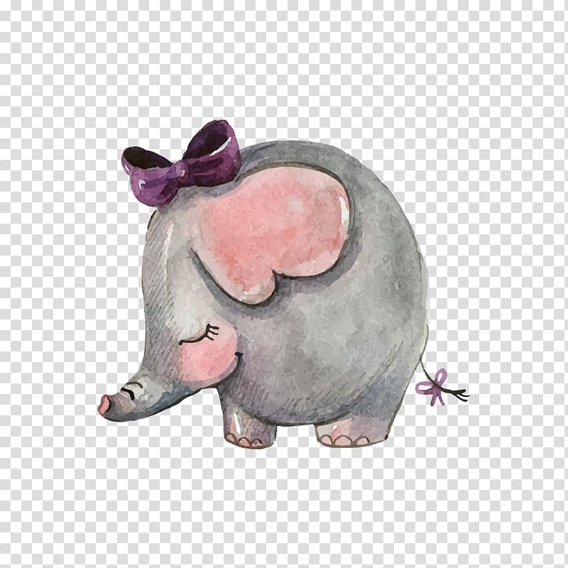 gray elephant illustration, Wedding invitation Asian elephant Mothers Day, Drawing baby elephant transparent background PNG clipart