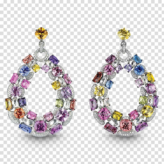 Earring Amethyst Jewellery Sapphire Jacob & Co, diamond stud earrings transparent background PNG clipart