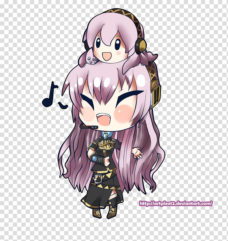 Megurine Luka Hatsune Miku Chibiusa Vocaloid, Chibi transparent background PNG clipart