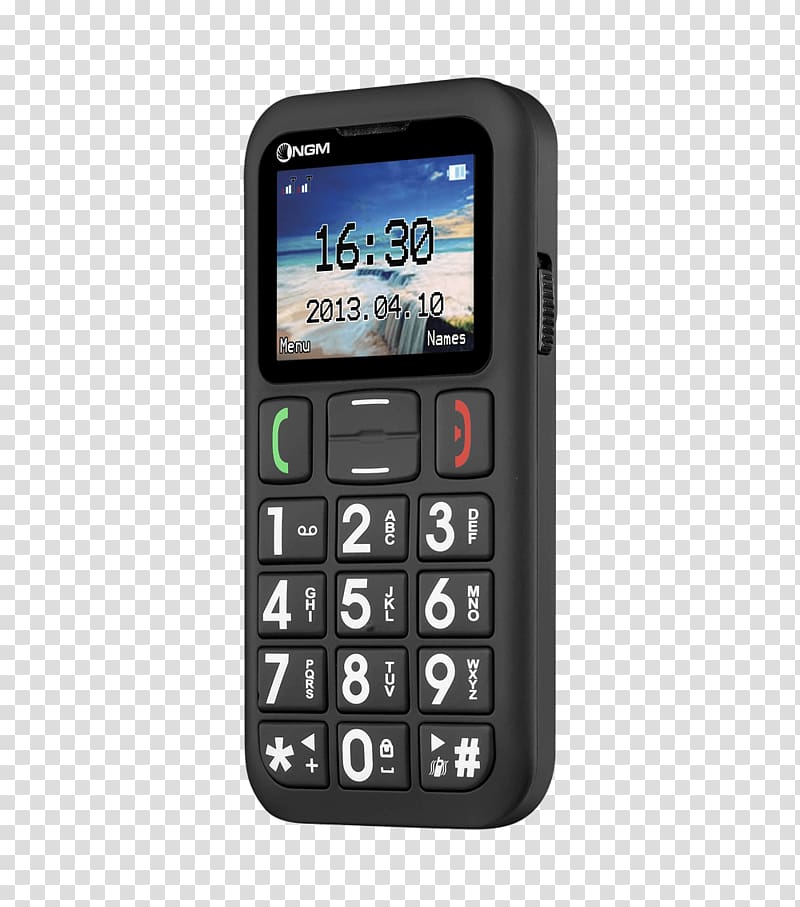 Feature phone Telephone Dual SIM NGM Facile Ciao Alcatel Mobile 2008 2.4 8MB Ram 2MPx White, New Generation Mobile transparent background PNG clipart