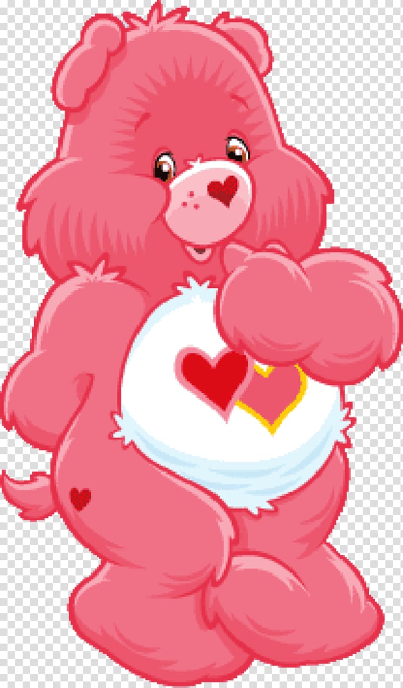 Pink Care Bears illustration, Care Bears LoveALot Bear