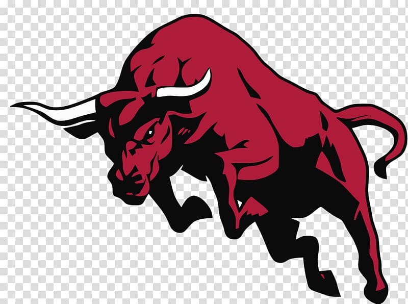 red bull illustration, Bull , Bull transparent background PNG clipart