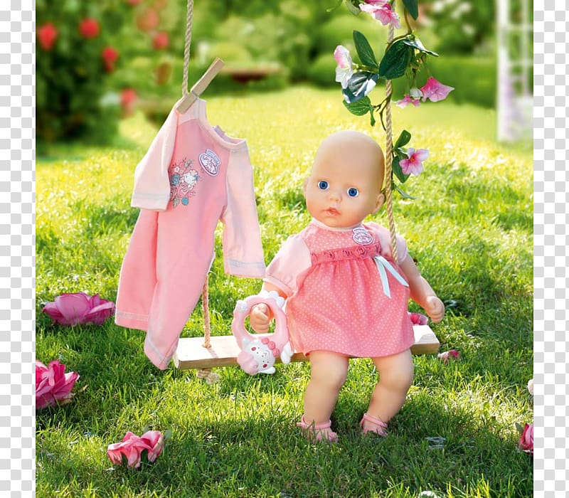 Doll Romper suit Toy Dress Zapf Creation, baby born transparent background PNG clipart