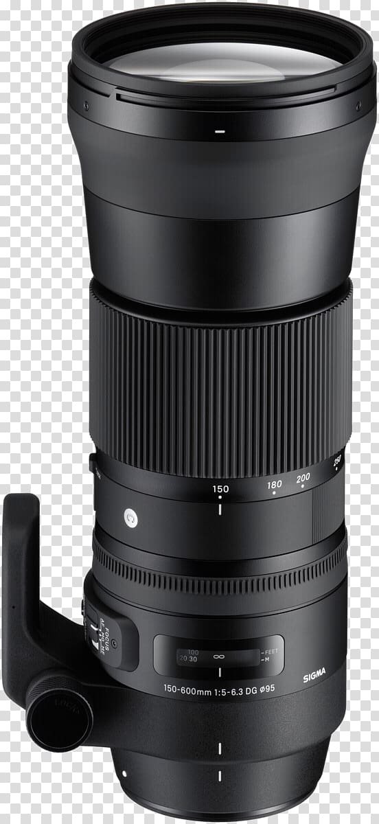 Canon EF lens mount Sigma APO 150-600mm f/5-6.3 DG OS HSM lens Tamron 150-600mm lens Tele lens Sigma 150-600mm f/5-6.3 DG OS, canon vs nikon transparent background PNG clipart