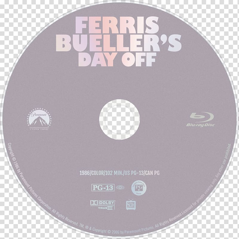 Blu-ray disc Comedy Film Compact disc Ferris Bueller's Day Off, Ferris bueller transparent background PNG clipart