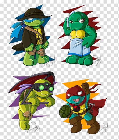 Donatello Michaelangelo Teenage Mutant Ninja Turtles Art Chibi, chibi turtle transparent background PNG clipart