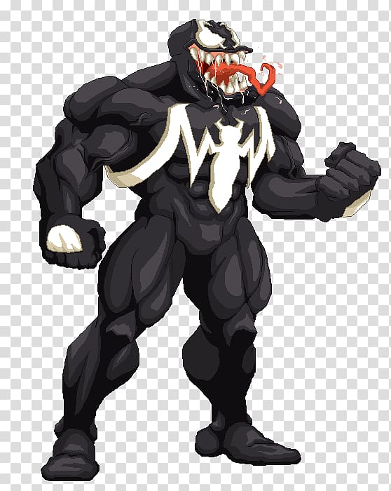 Venom Eddie Brock Spider-Man Sprite Marvel vs. Capcom, venom transparent background PNG clipart