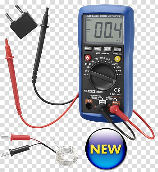 Digital Multimeter Ohmmeter Electronics Voltmeter, NUMERIQUE transparent background PNG clipart