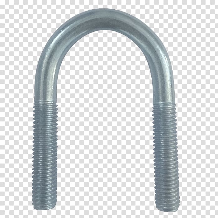 Hose clamp Bolt Steel Galvanization Nut, metal u clips fasteners transparent background PNG clipart