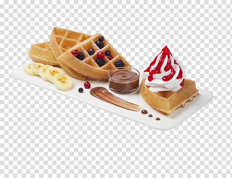 Belgian waffle Breakfast Ice cream, waffle transparent background PNG clipart