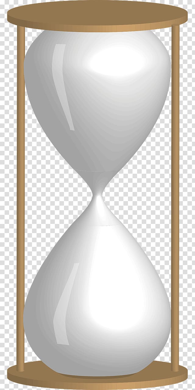 Egg timer Clock Hourglass, White hourglass transparent background PNG clipart