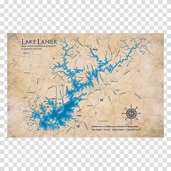 Lake Lanier Islands Lake Oconee Oconee River Lake Sinclair, canvas print transparent background PNG clipart