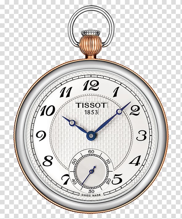 Pocket watch Tissot Mechanical watch, blue pocket watch transparent background PNG clipart