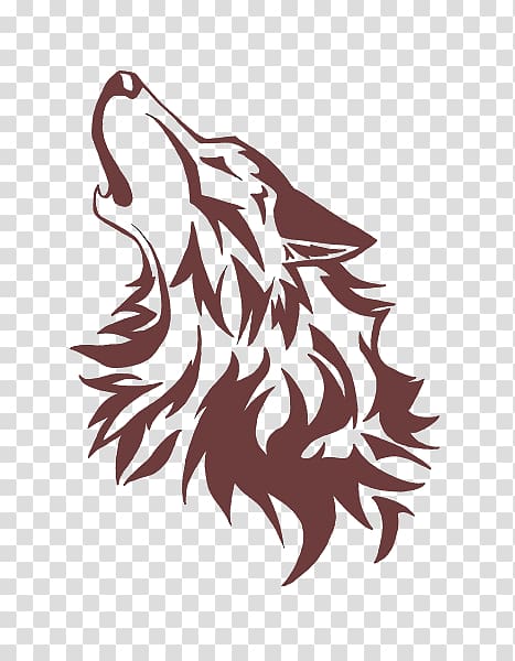 Gray wolf Art Stencil Drawing , others transparent background PNG clipart