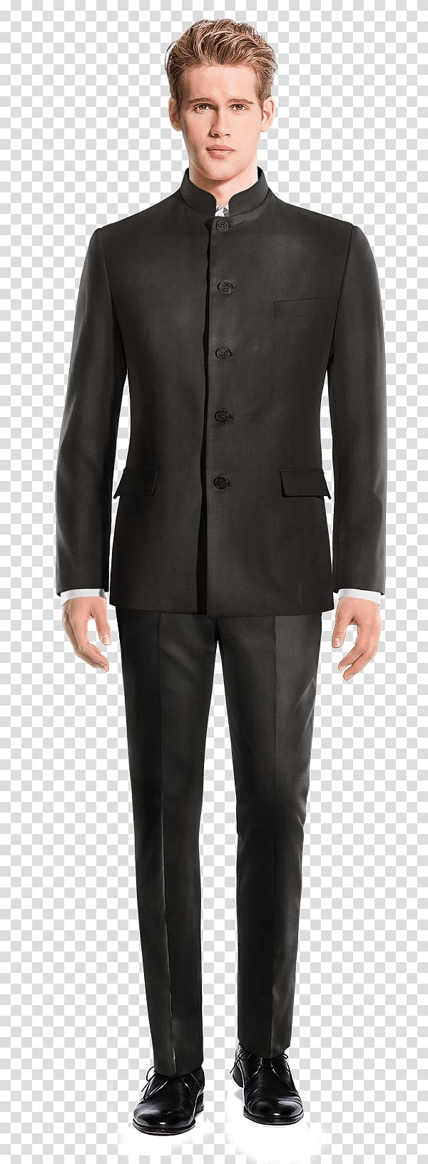 Tweed Mao suit Tuxedo Pants, black suit transparent background PNG clipart