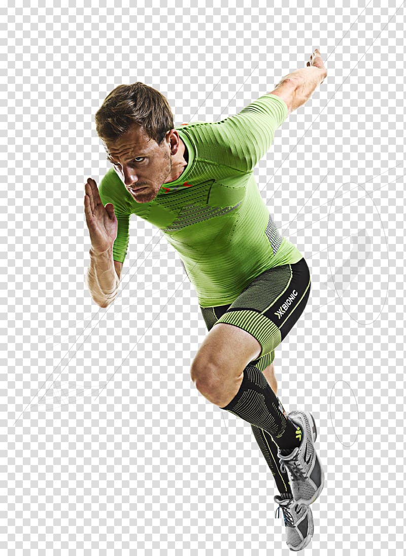 Sportswear Bionics Clothing Effector, running man transparent background PNG clipart