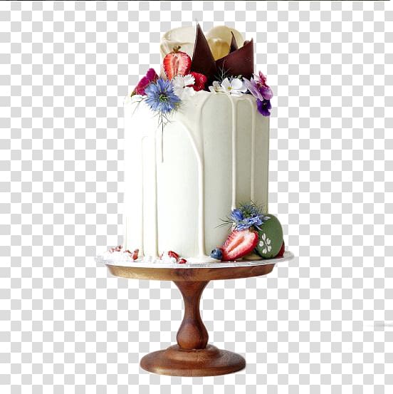 Wedding cake Dripping cake Torte Birthday cake Icing, Strawberry fondant cake transparent background PNG clipart