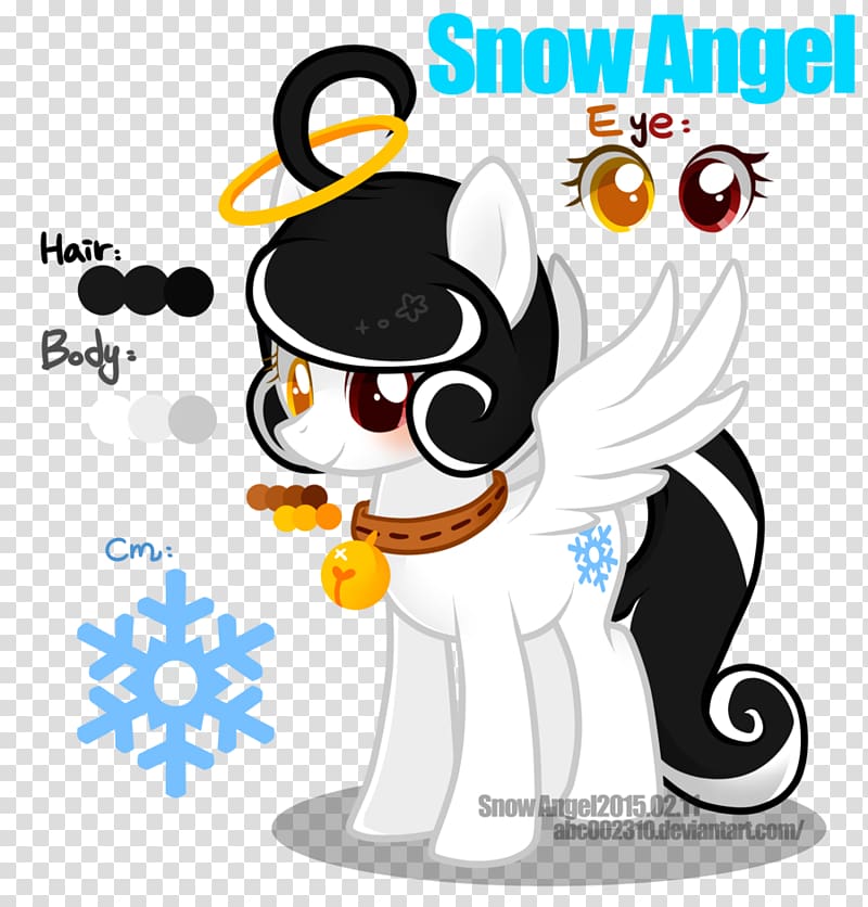 Snow angel Pony Cartoon, angel transparent background PNG clipart