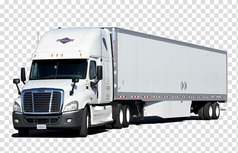 Commercial vehicle Cargo Semi-trailer truck, truck driver transparent background PNG clipart