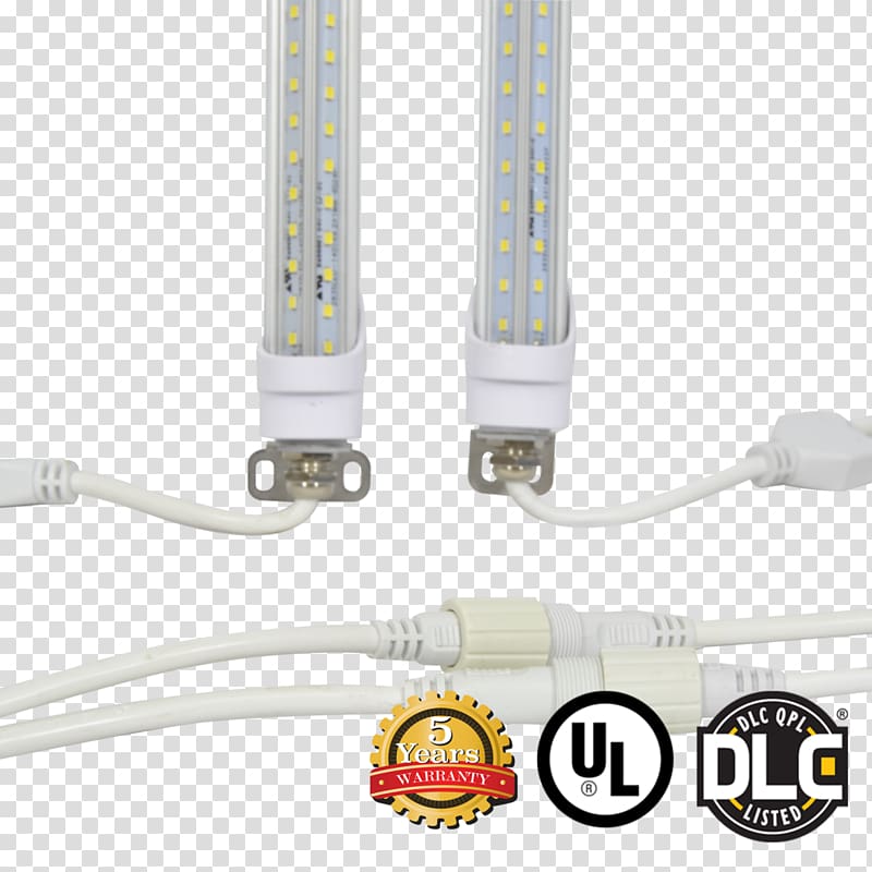 Light-emitting diode LED tube LED lamp Lighting, light transparent background PNG clipart