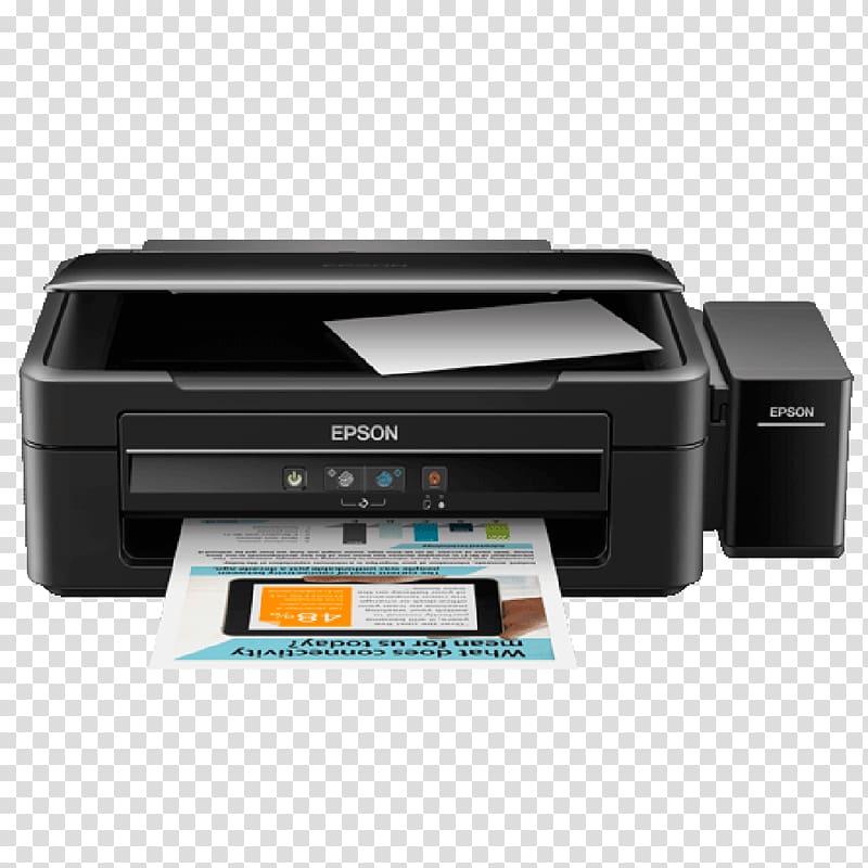 Inkjet printing Printer Epson Standard Paper size, scanner transparent background PNG clipart