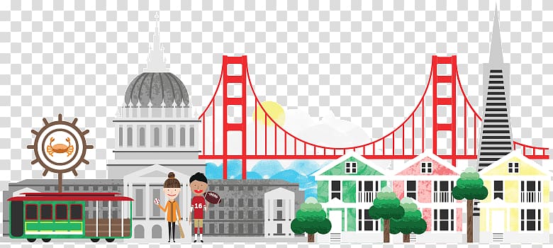 San Francisco Cartoon City , san francisco skyline transparent background PNG clipart