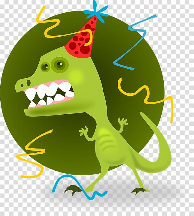 Party Birthday , Green abstract artwork vicious dinosaurs transparent background PNG clipart