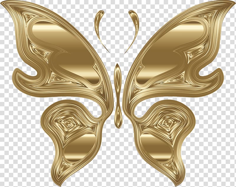 Butterfly Desktop , golden butterfly transparent background PNG clipart