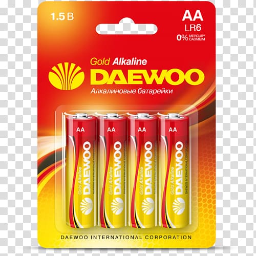 Electric battery AAA battery Alkaline battery, Daewoo transparent background PNG clipart