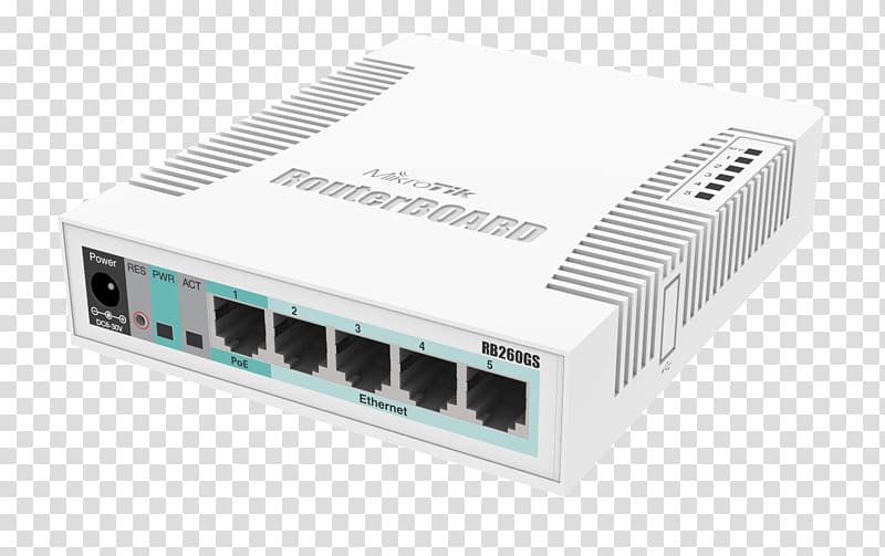 MikroTik RouterBOARD RB260GS Network switch Gigabit Ethernet, mikrotik transparent background PNG clipart