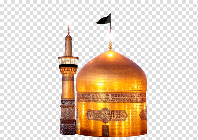 brass and brown mosque , Imam Reza shrine Haram Imam Husayn Shrine Najaf, Hazrat Ali transparent background PNG clipart