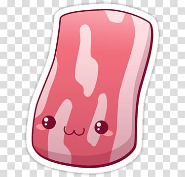 Kawaii Bacon Kavaii T-shirt Cuteness, bacon transparent background PNG clipart