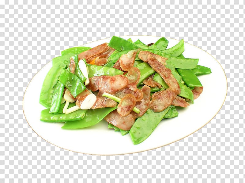 Snow pea Spinach salad Cantonese cuisine Vegetarian cuisine Stir frying, Lap snow peas transparent background PNG clipart