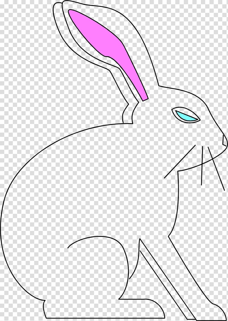 Domestic rabbit Hare Line art, Rabbit Illustration transparent background PNG clipart