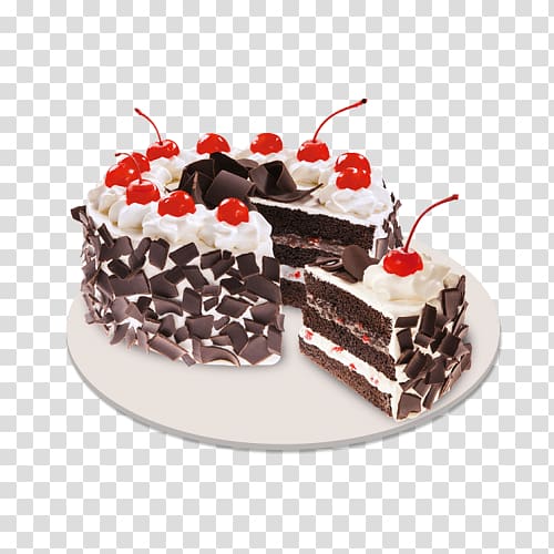 Red Ribbon Black Forest gateau Birthday cake Bakery Chocolate cake, chocolate cake transparent background PNG clipart