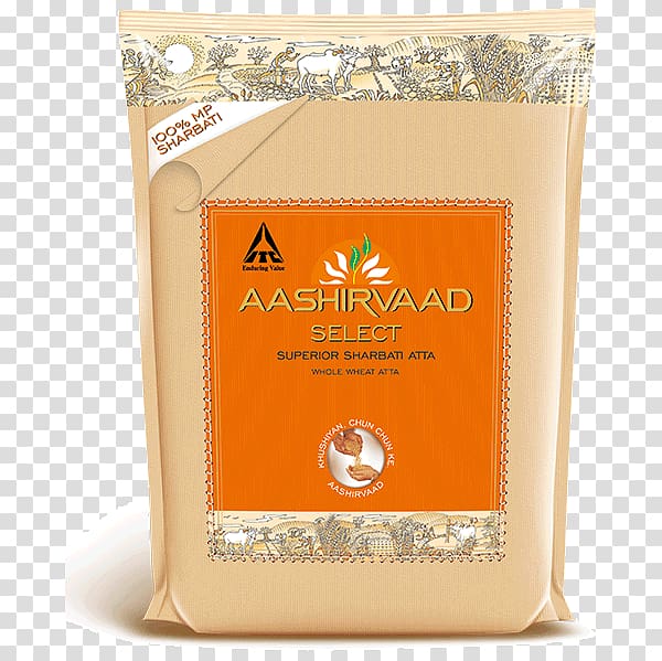 Atta flour Aashirvaad Roti Organic food, flour transparent background PNG clipart