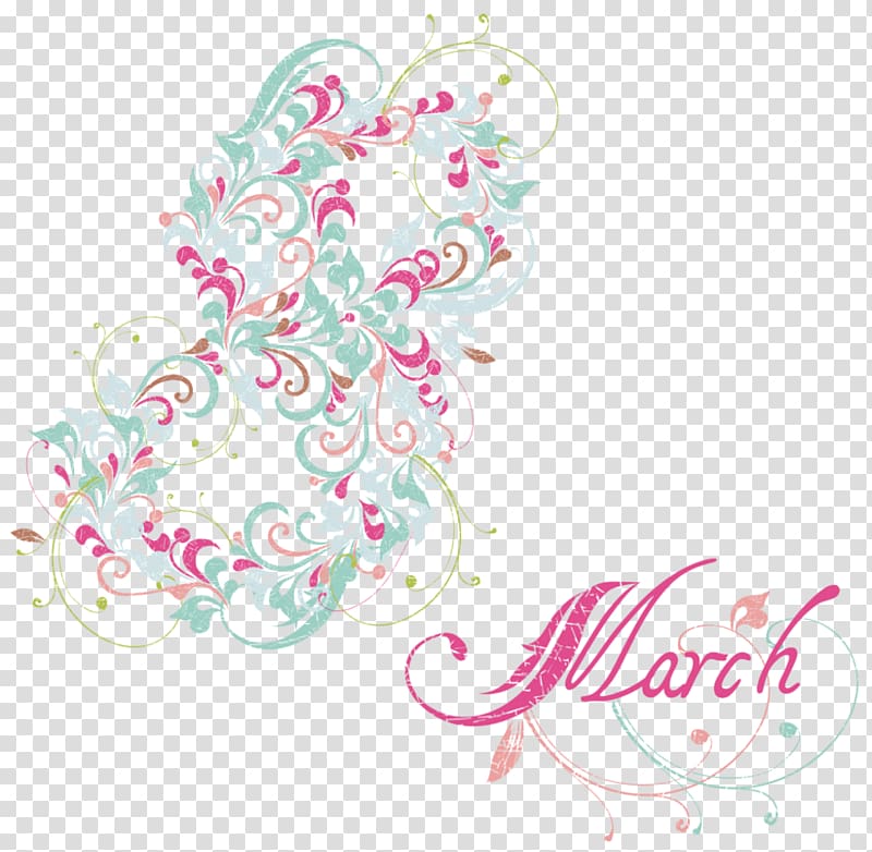 March 8 International Women\'s Day , 8 March Decoration transparent background PNG clipart