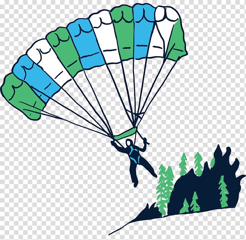 Parachuting Parachute Windsport Air sports, parachute transparent background PNG clipart