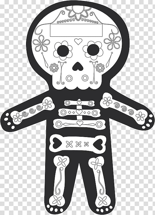 La Calavera Catrina Day of the Dead Death, mexican skull transparent background PNG clipart