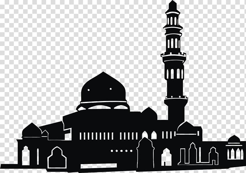 silhouette of building, Badshahi Mosque Islam Al-Masjid an-Nabawi , Islam transparent background PNG clipart